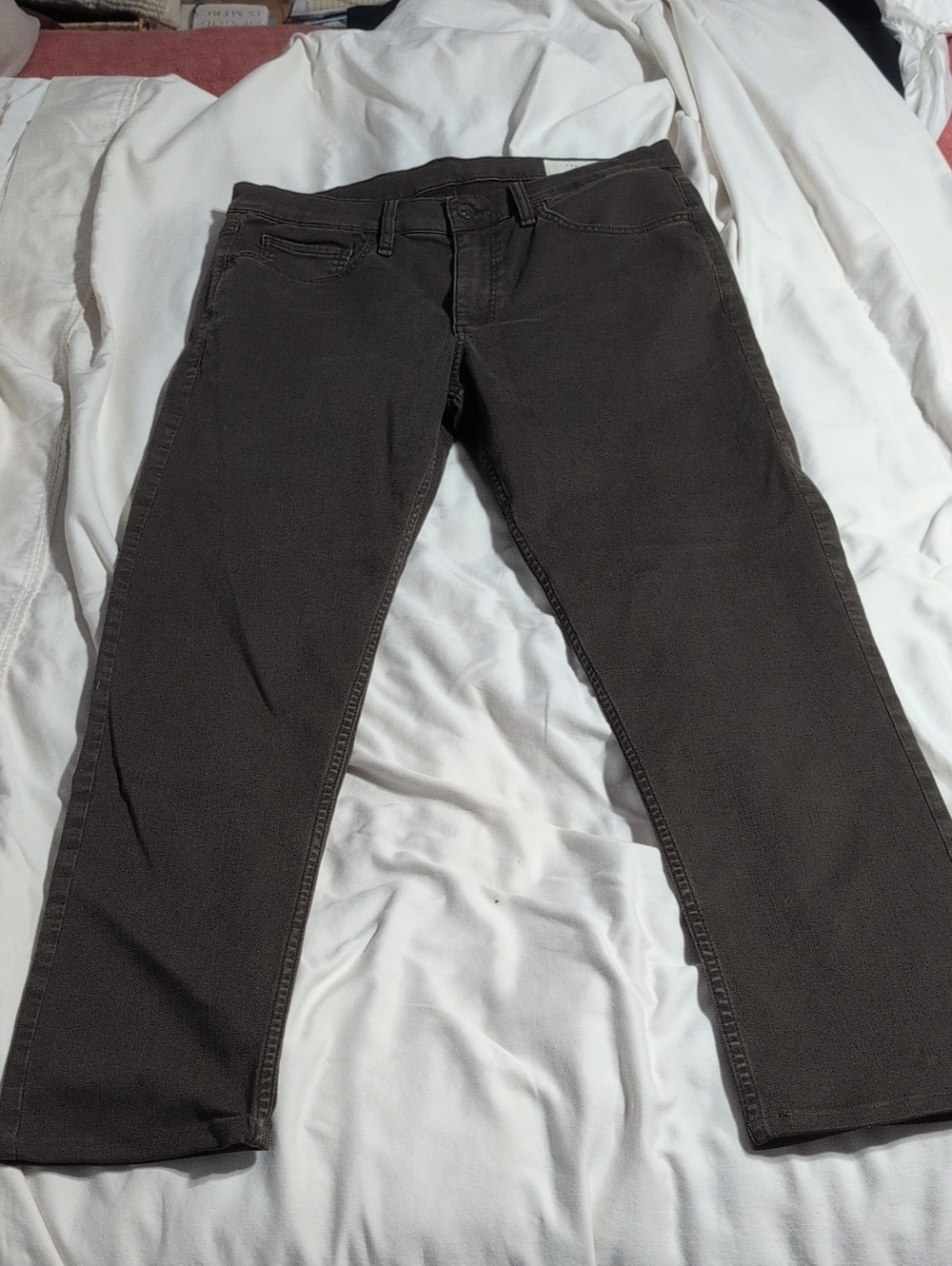 Men's Rag & Bone Dark Brown Straight-Leg Jeans 33x32